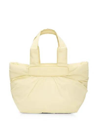 Veecollective Caba Ruched Tote Bag In Yellow