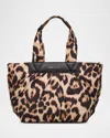 Veecollective Caba Small Animal-print Nylon Tote Bag In Brown