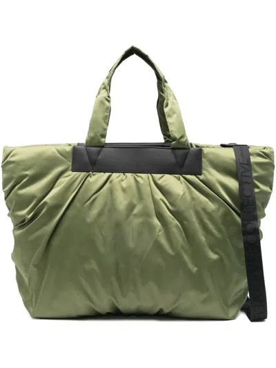 Veecollective Caba Weekender Quilted Padded Tote Bag In Green