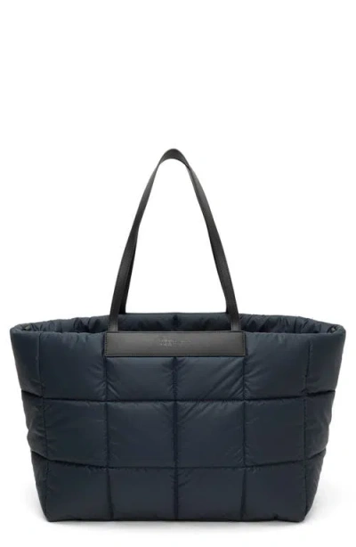 Veecollective Large Porter Marché Quilted Recycled Nylon Tote In Blue