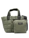 Veecollective Logo-print Quilted Tote Bag In 绿色