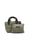 Veecollective Logo-print Quilted Tote Bag In 绿色