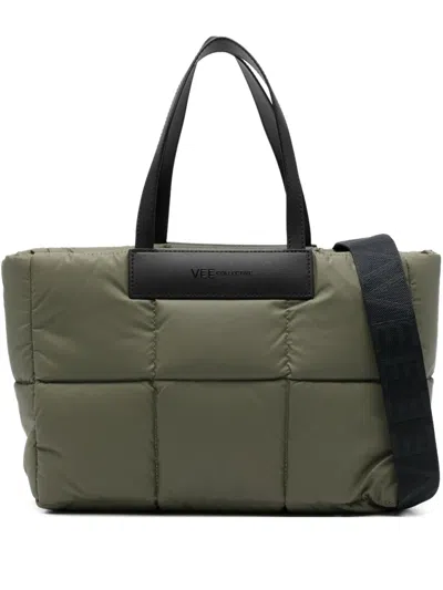 Veecollective Logo-print Tote Bag In Green