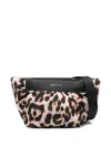Veecollective Medium Caba Leopard-print Clutch Bag In Neutral