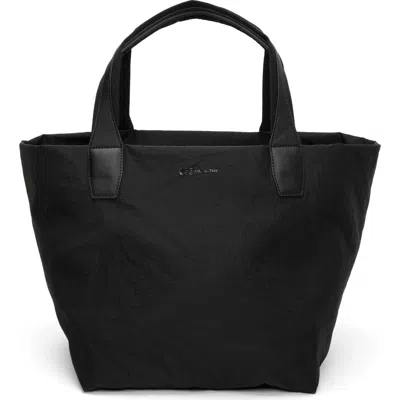 Veecollective Medium Porter Essence Recycled Paper Nylon Tote In Black