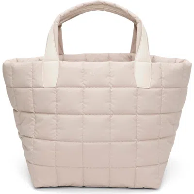 Veecollective Medium Porter Quilted Recycled Nylon Tote In Brown
