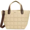 Veecollective Medium Porter Quilted Tote In Faded Yellow