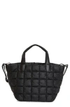 Veecollective Medium Porter Water Repellent Quilted Tote In Black