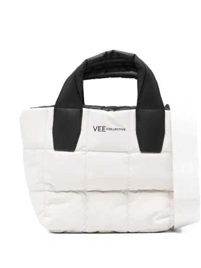 Veecollective Mini Porter Quilted-design Tote Bag In White