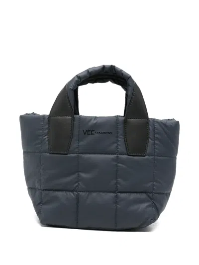 Veecollective Mini Porter Quilted Tote Bag In Blue