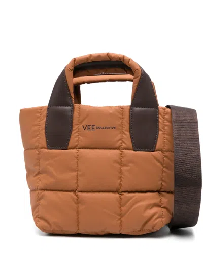 Veecollective Mini Porter Tote Bag In Brown