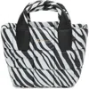 Veecollective Mini Porter Zebra Stripe Tote In Zebra