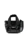 Veecollective Mini Quilted Tote Bag In Black