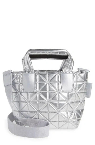 Veecollective Mini Vee Tote Bag In Chrome Metallic Chromm