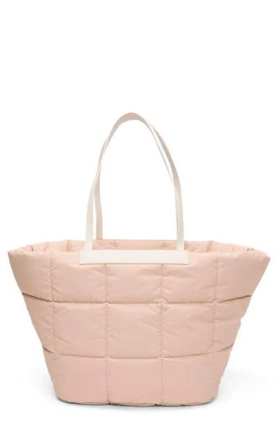 Veecollective Porter Basque Quilted Recycled Nylon Tote In Pink