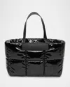 Veecollective Porter Marche Small Quilted Vinyl Tote Bag In Black