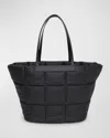 Veecollective Porter Max Quilted Tote Bag In Matt Black