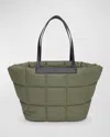 Veecollective Porter Max Quilted Tote Bag In Moss