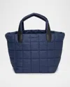 Veecollective Porter Medium Quilted Tote Bag In Deep Sea