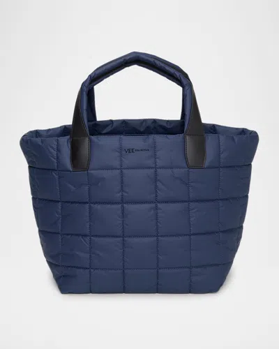 Veecollective Porter Medium Quilted Tote Bag In Deep Sea