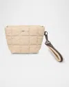 Veecollective Porter Padded Nylon Clutch Bag In Yellow