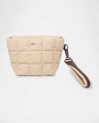 Veecollective Porter Padded Nylon Clutch Bag In Yellow