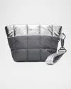 Veecollective Porter Puffy Metallic Nylon Clutch Bag