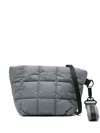 Veecollective Porter Quilted Clutch Bag In Grey