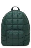Veecollective Porter Quilted Recycled Nylon Backpack In Green