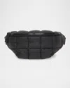 Veecollective Porter Sling Quilted Belt Bag In Black