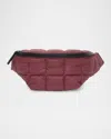Veecollective Porter Sling Quilted Belt Bag In Red Black