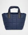 Veecollective Porter Small Quilted Tote Bag In Deep Sea