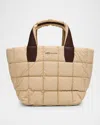 Veecollective Porter Small Recycled Quilted Tote Bag In Yellow