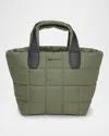 Veecollective Porter Small Water-resistant Quilted Tote Bag In Moss