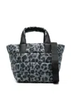 Veecollective Small Porter Tote Bag In Grey Leopard