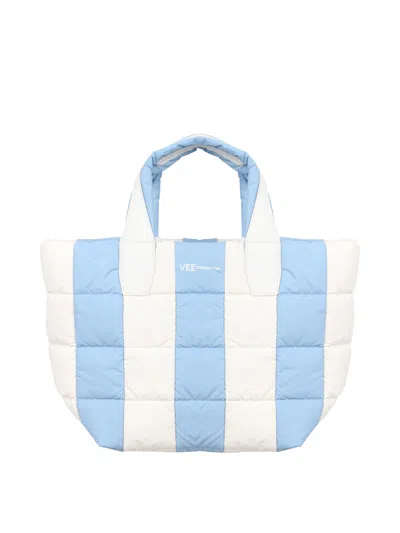 Veecollective Porter Tote Small Two -tone In Blue