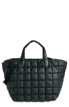 Veecollective Porter Water Repellent Quilted Weekend Bag In Matt Black