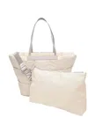 Veecollective Quilted Logo-strap Backpack In Neutral