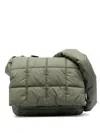 Veecollective Quilted Messenger Bag In 绿色