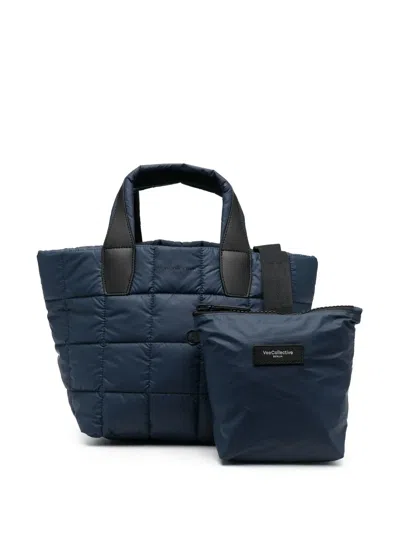 Veecollective Quilted Tote Bag In Blau