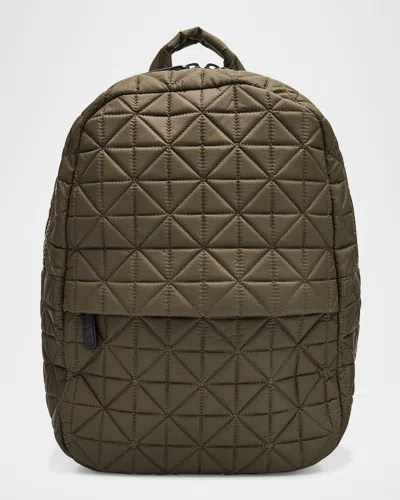Veecollective Recycled Nylon & Vegan Leather Backpack In Green