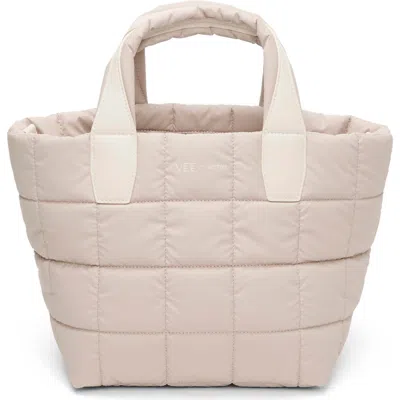 Veecollective Small Porter Quilted Recycled Nylon Tote In Brown