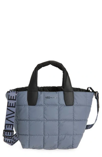Veecollective Small Porter Water Repellent Quilted Tote In Gray