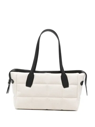 Veecollective Small Tela Quilted Shoulder Bag In White
