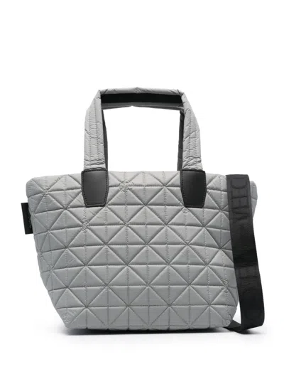 Veecollective Small Vee Geometric Tote Bag In Grey