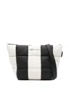 Veecollective Striped-pattern Clutch Bag In Black