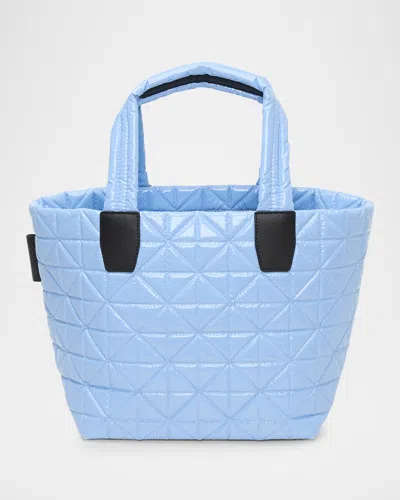 Veecollective Vee Vinyl Small Tote Bag In Blue