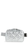 Veecollective Vee Water Repellent Quilted Metallic Nylon Belt Bag