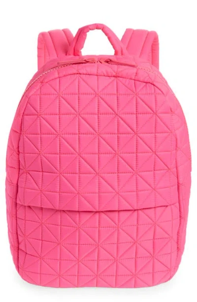 Veecollective Vee Water Repellent Quilted Nylon Backpack In Pink