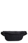 Veecollective Vee Water Repellent Quilted Nylon Belt Bag In Black